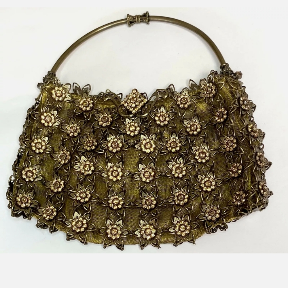 KENNY MA Petite Bronze Metal purse